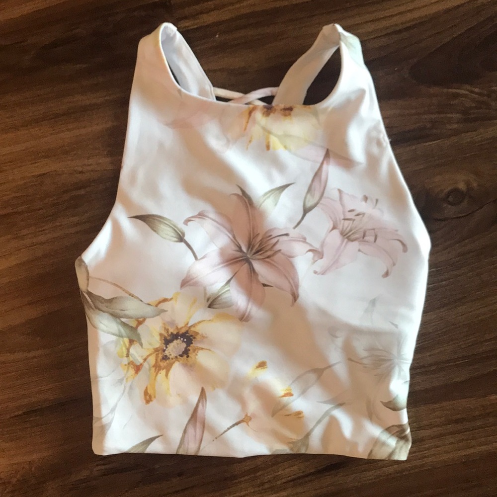 Crop top with sports bra insert size XS